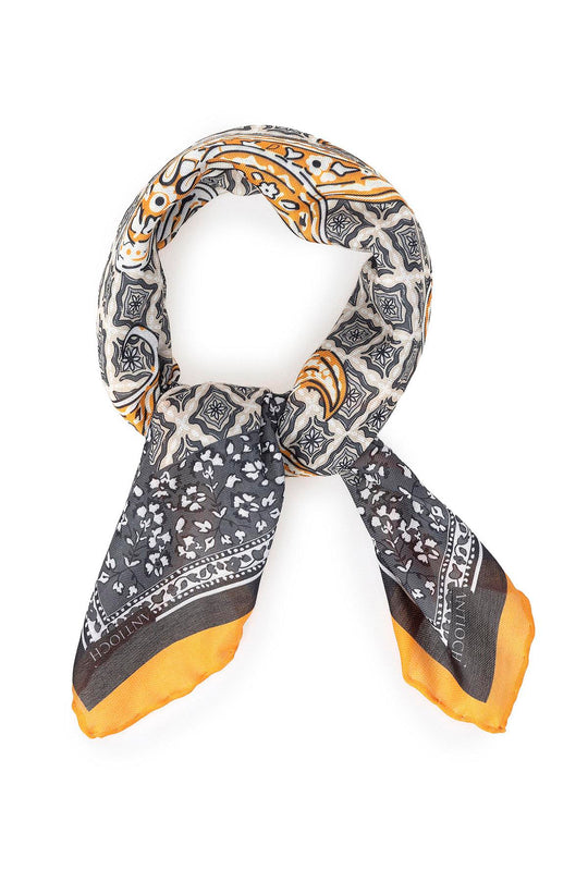 Echarpe Homme Orange à Motifs Ethnique - Wessi