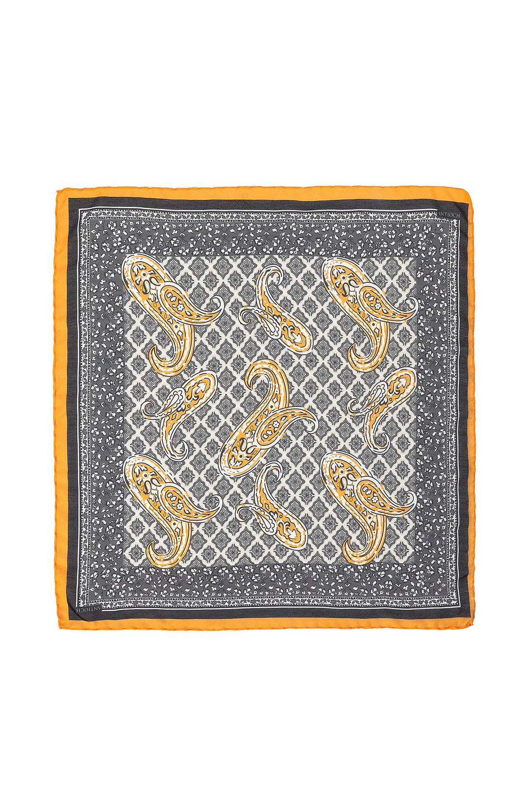 Echarpe Homme Orange à Motifs Ethnique - Wessi