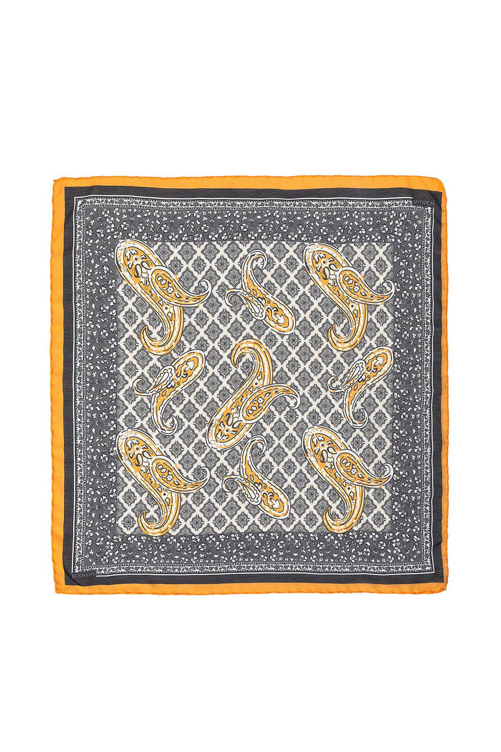 Echarpe Homme Orange à Motifs Ethnique - Wessi