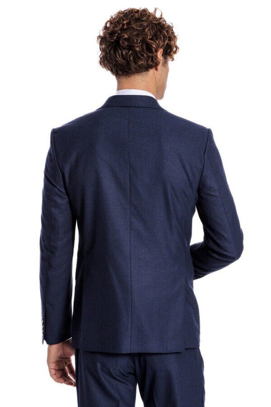 Traje dos piezas estampado azul marino para hombre - Wessi