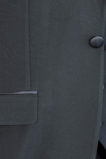 Classic Black Tuxedo Suit with Satin Peak Lapel and Waistcoat – Wessi