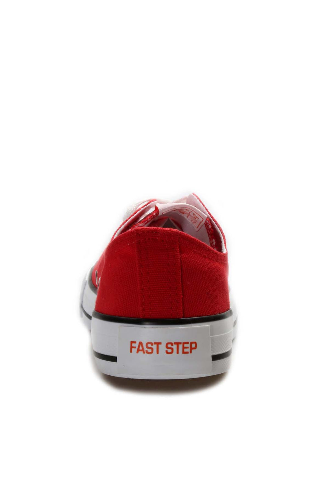 Men's Red Canvas Low-Top Sneakers with White Laces - Wessi