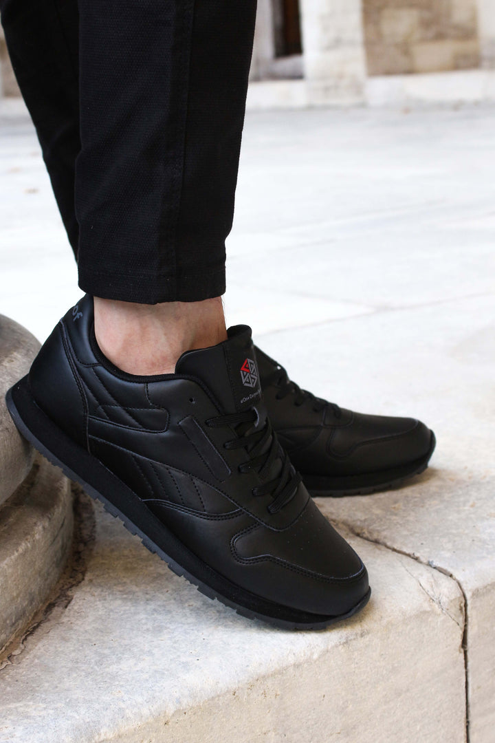 Baskets décontractées en cuir noir - Wessi