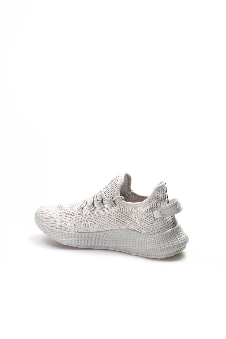 Men's Light Gray Knit Sneakers with Cushioned Sole - Wessi