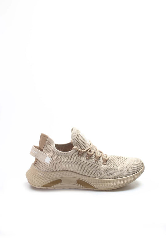 Sneakers da uomo in maglia leggera beige con design traspirante - Wessi