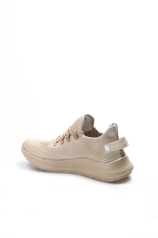 Sneakers da uomo in maglia leggera beige con design traspirante - Wessi