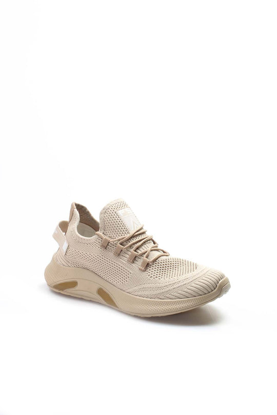 Sneakers da uomo in maglia leggera beige con design traspirante - Wessi