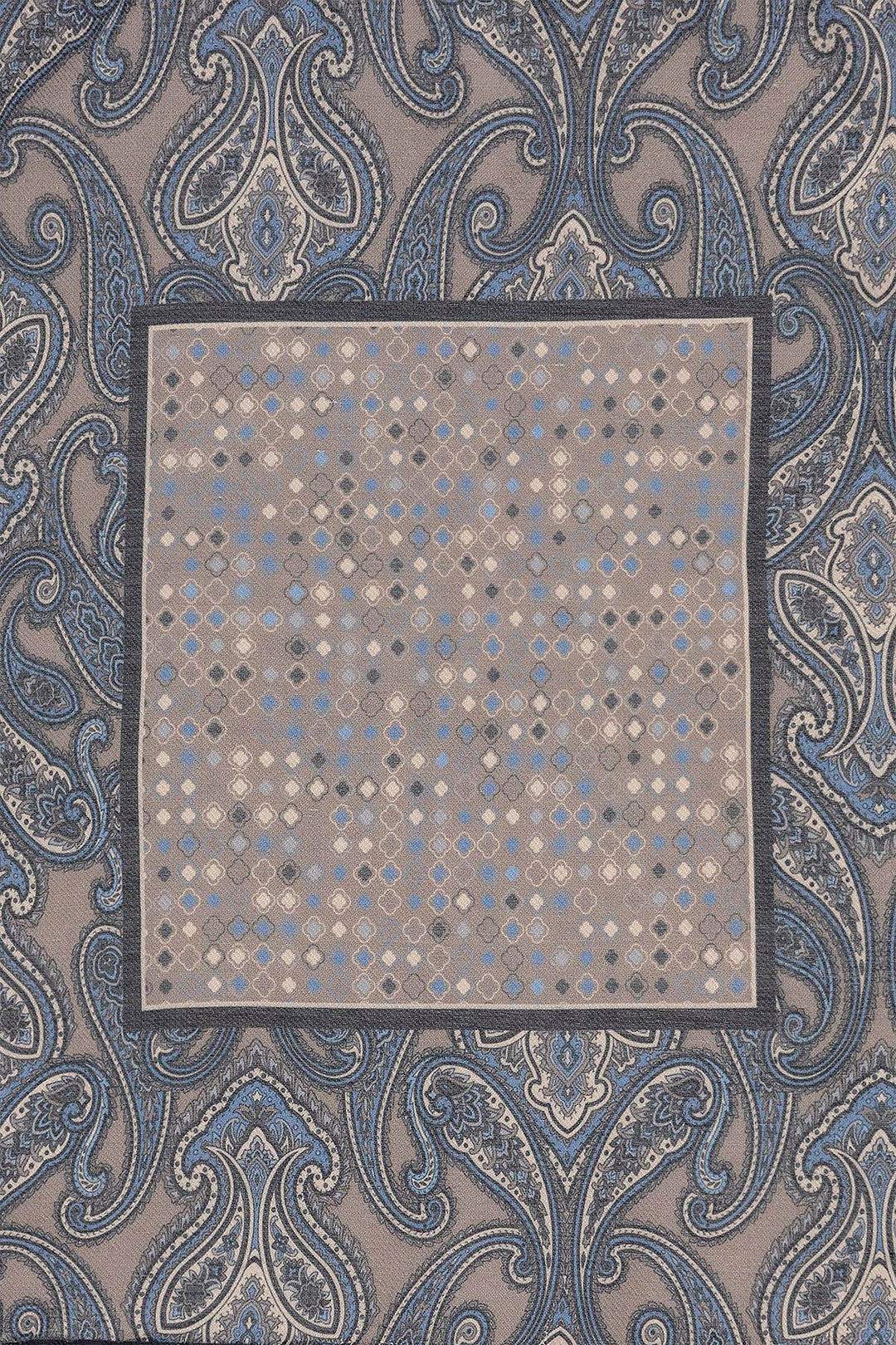 Men's Mink Vizon Square Ethnic Patterned Scarf - Wessi