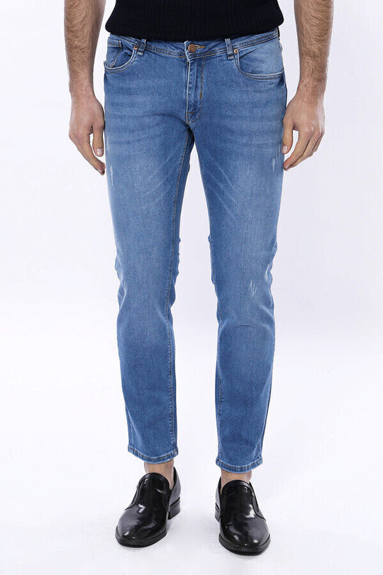 Jeans da uomo blu lavati - Wessi