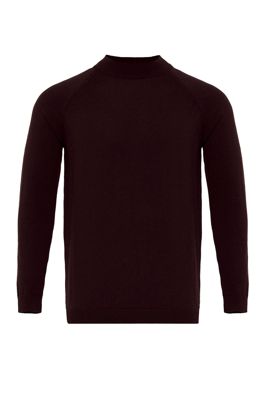 Men's Dark Damson Half Turtleneck  Sweater - Wessi