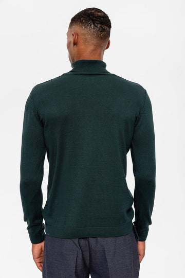 Green Pull à col roulé pour homme - Wessi