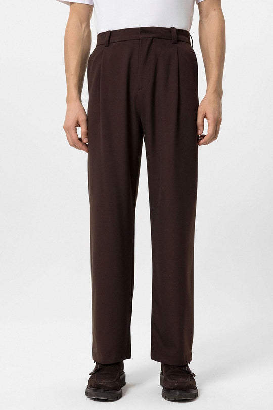 Pantalón Baggy Hombre Marrón Talle Alto - Wessi