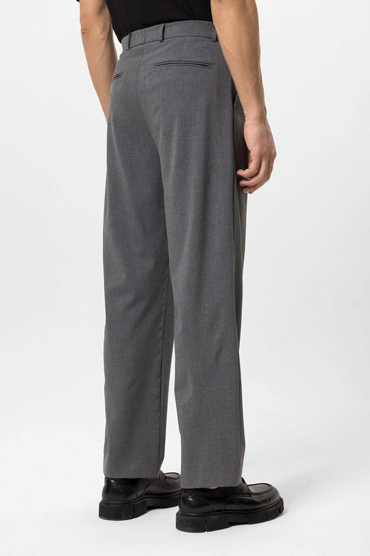 Pantalón Baggy Gris De Talle Alto Para Hombre - Wessi