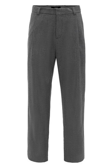 Pantalón Baggy Gris De Talle Alto Para Hombre - Wessi