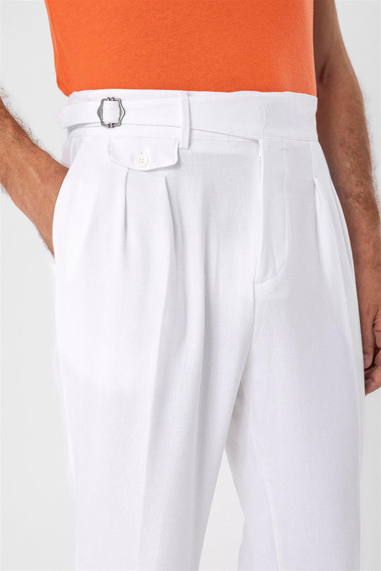 men's white pleated dress pants Off White Pleated Trousers