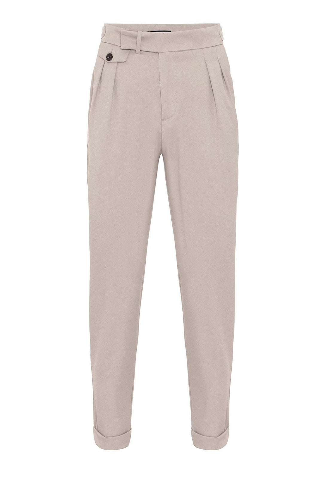 Men's Mink High Waist Pleated  Trousers - Wessi