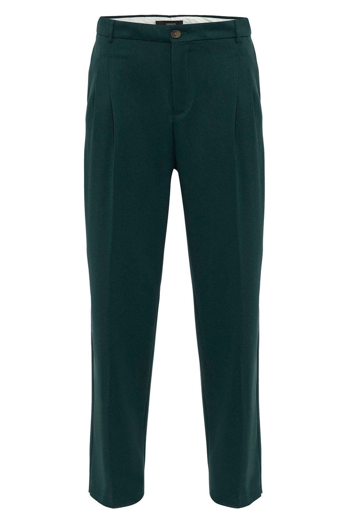 Men's Emerald High Waist Pleated Comfortable Fit  Trousers - Wessi