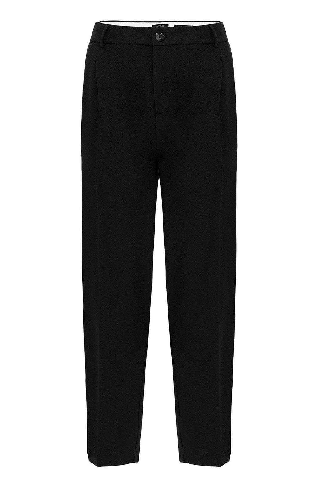 Men's Black High Waist Pleated Comfortable Fit  Trousers - Wessi