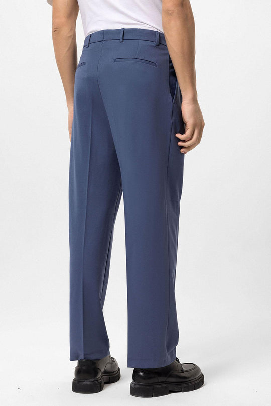 Men's Indigo High Waist Pleated Comfortable Fit Trousers - Wessi Wessi - Discover Diversity Men's Indigo High Waist Pleated Comfortable Fit Trousers - Wessi Wessi - Discover Diversity