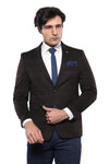 4 Drop Regular Cut Brown Men Blazer - Wessi