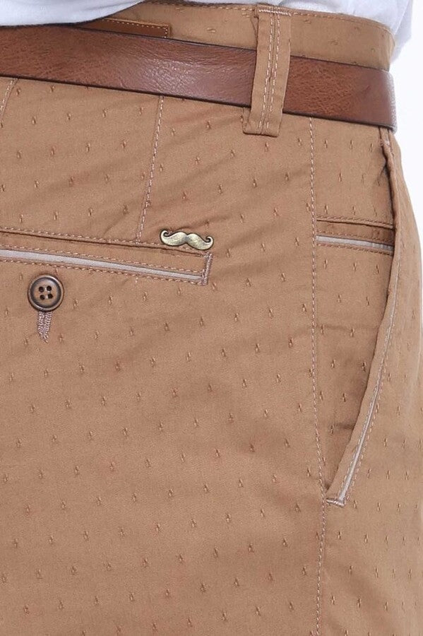 Pantaloni da uomo marrone chiaro 5 tasche - Wessi