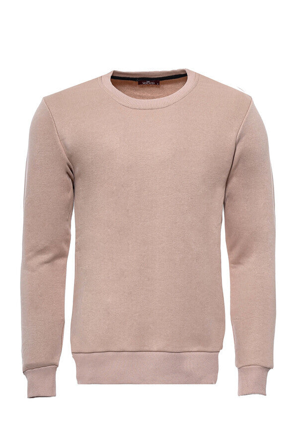 Sweat Beige Uni Col Rond - Wessi