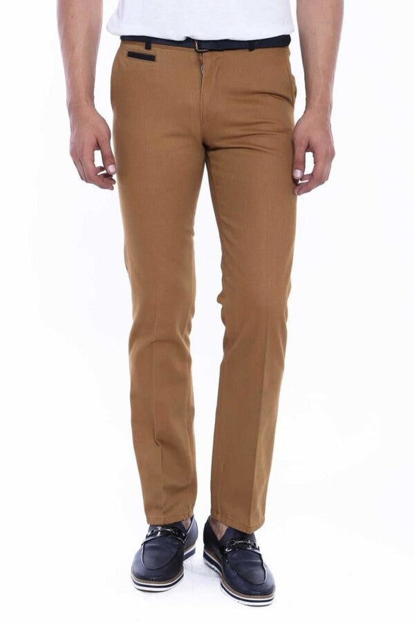 Belt Coloured Tan Pants - Wessi