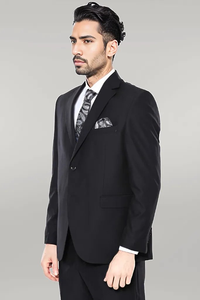 Traje negro regular de 4 gotas | wess