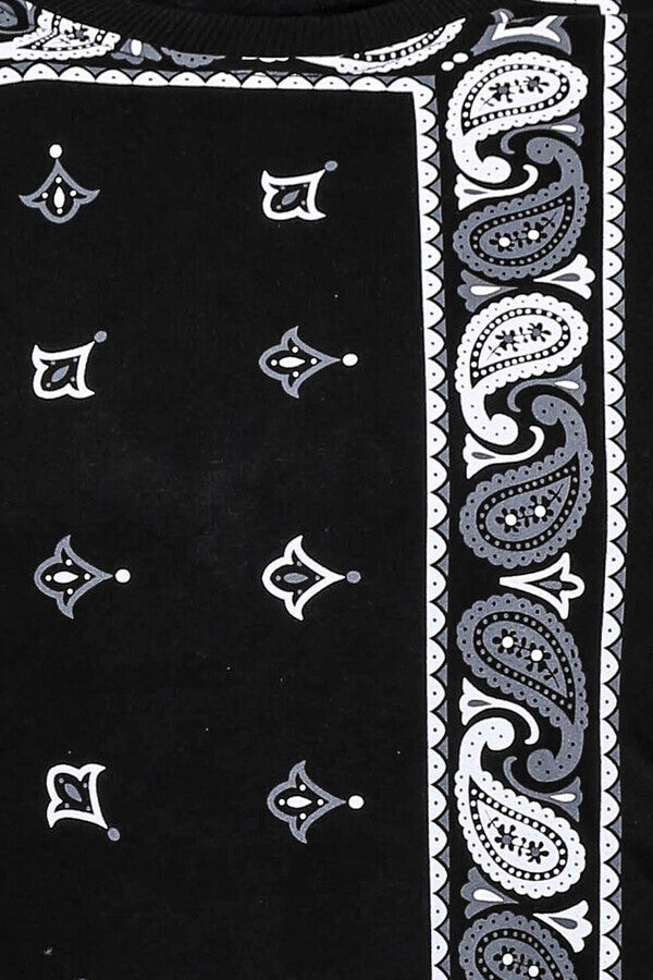 Pull Col Rond Noir à Motifs - Wessi