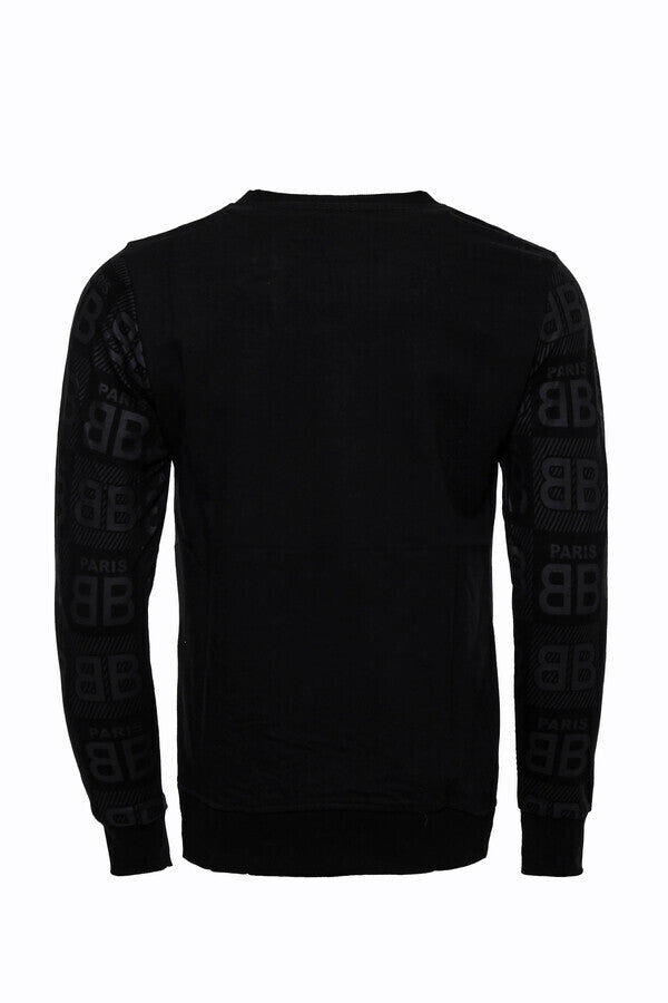 Black slim sales fit sweatshirt