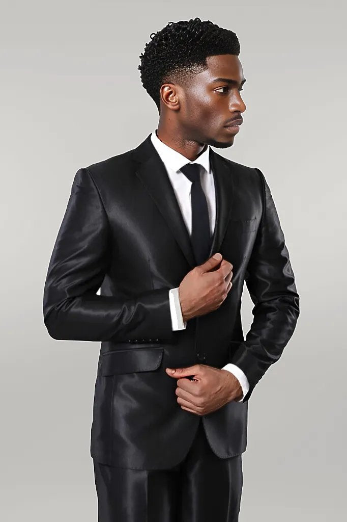 Costume homme noir brillant | Wessi - Wessi