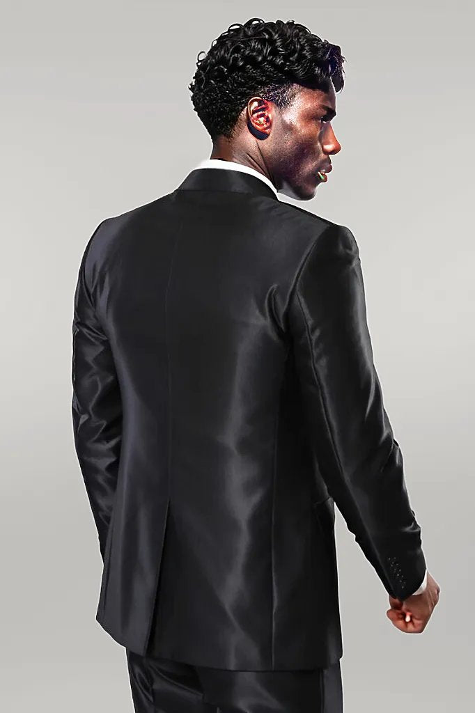Costume homme noir brillant | Wessi - Wessi