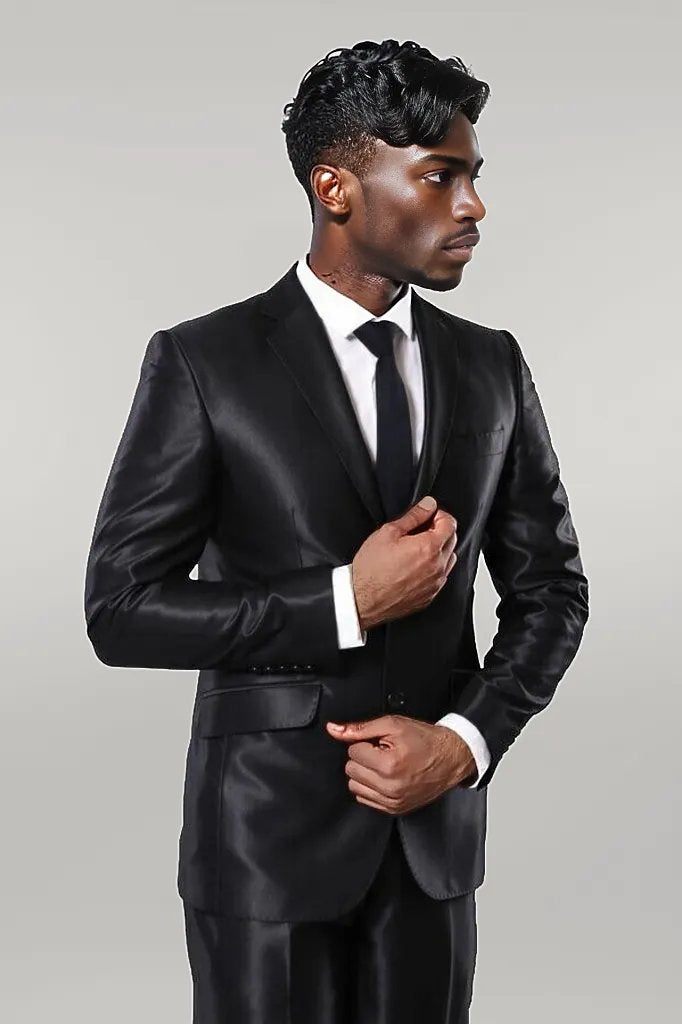 Costume homme noir brillant | Wessi - Wessi