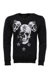 Sweat-shirt imprimé tête de mort noire - Wessi