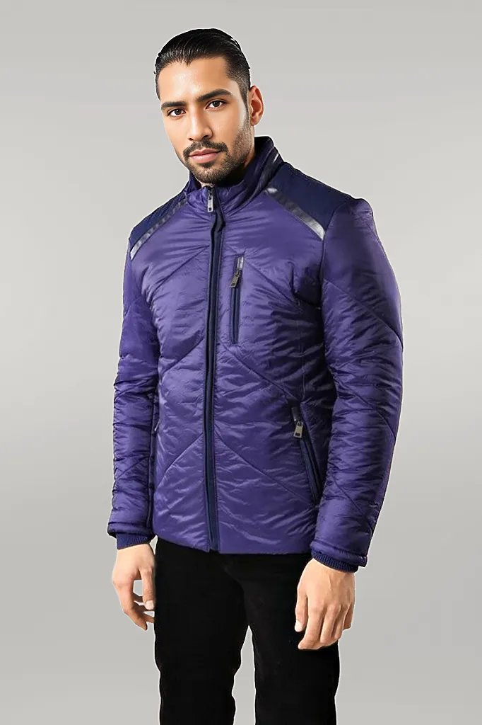 Blue Quilted Down Coat - Wessi