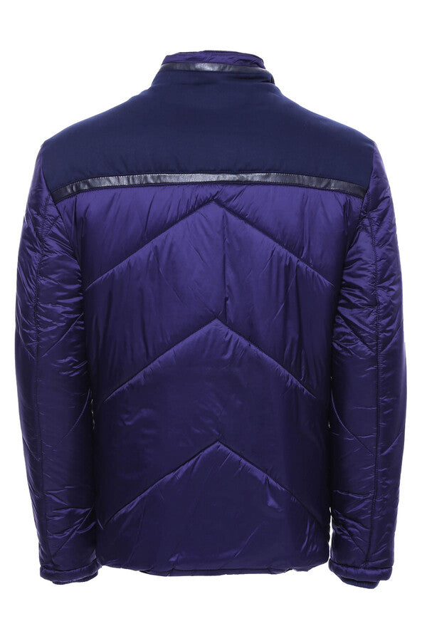 Blue Quilted Down Coat - Wessi