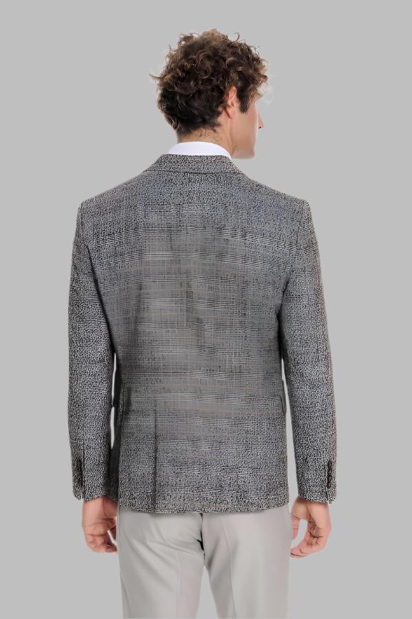 Blazer à carreaux noir pour homme - Wessi