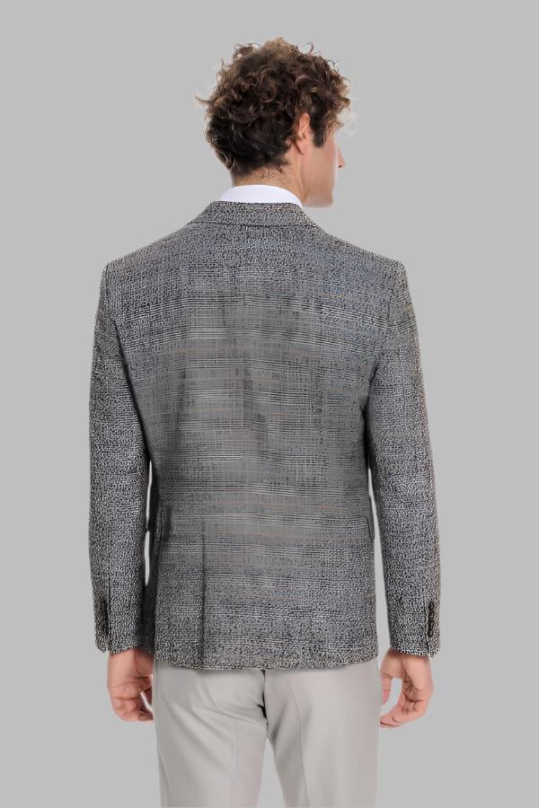 Checked Black Men Blazer - Wessi