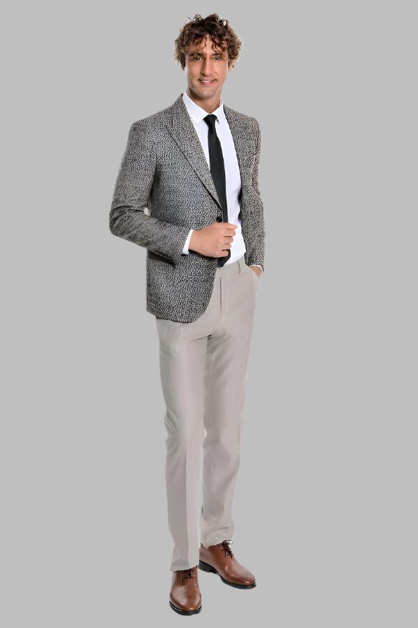 Blazer à carreaux noir pour homme - Wessi