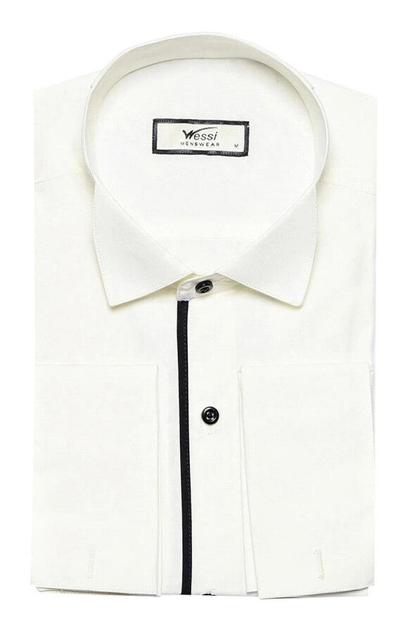 Cream Tuxedo Shirt - Wessi