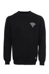 Sweat-shirt noir imprimé des deux côtés à col rond - Wessi