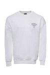 Sweat-shirt blanc imprimé des deux côtés à col rond - Wessi