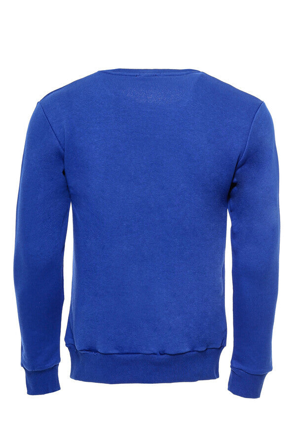 Sweat Bleu Foncé Uni Col Rond - Wessi
