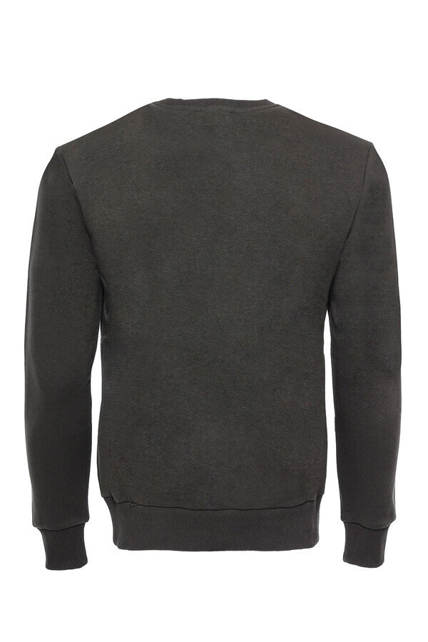 Sweat Vert Foncé Uni Col Rond - Wessi