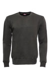 Dark Green Plain Circle Neck Sweatshirt - Wessi