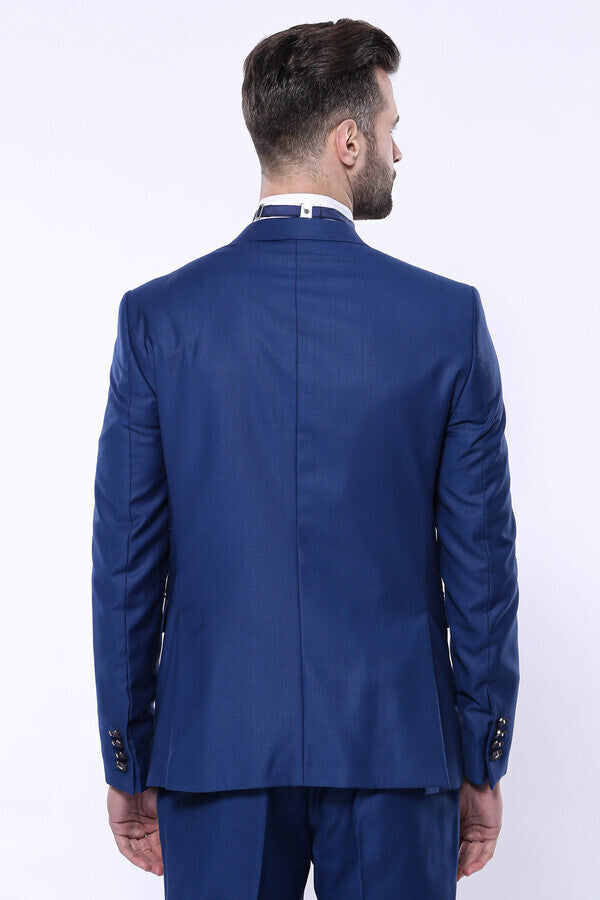Detachable Lapel Blue Tuxedo | Wessi