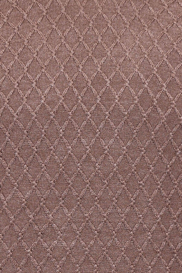 Maglione beige con collo circolare e motivo a rombi - Wessi