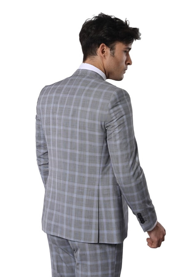 Double Breasted Grey Suit | Wessi