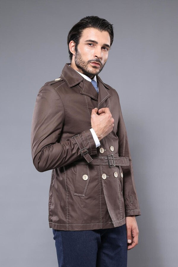 Double Breasted Brown Trenchcoat - Wessi