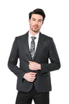 Blazer grigio scuro con revers a lancia - Wessi
